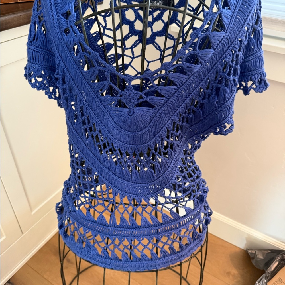 Vintage Blue Crochet Knit Top from Buckle